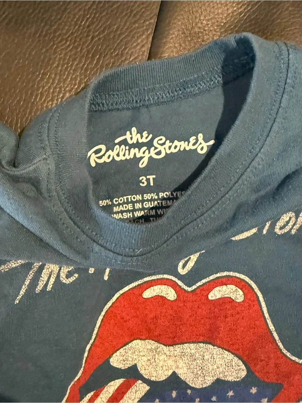 Carter's Red Quarter-Zip Pullover & Blue Rolling Stones Graphic Tee
